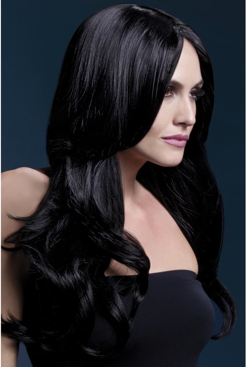 Fever Khloe Luxe Zwarte Pruik 66cm | Was - en Stijlbaar